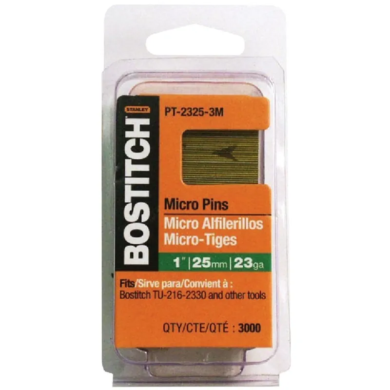 Bostitch PT-2312-3M Bostitch 23-Gauge Coated Pin Nail 1/2 In. (3000 Ct.)