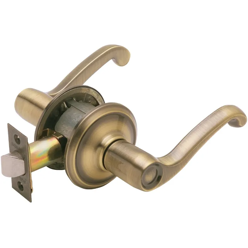 Schlage F10VFLA609 Antique Brass Flair Passage Door Lever
