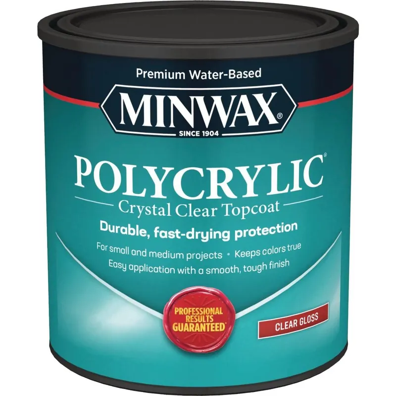 Minwax 65555444 Polycrylic 1 Qt. Gloss Water Based Protective Finish
