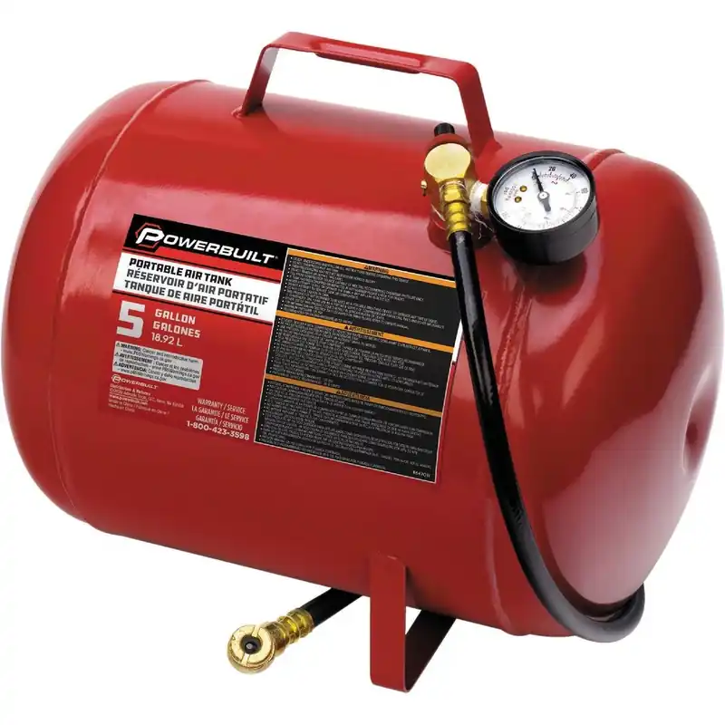 Powerbuilt 647011 Portable Shop Air Tank 5 Gallon