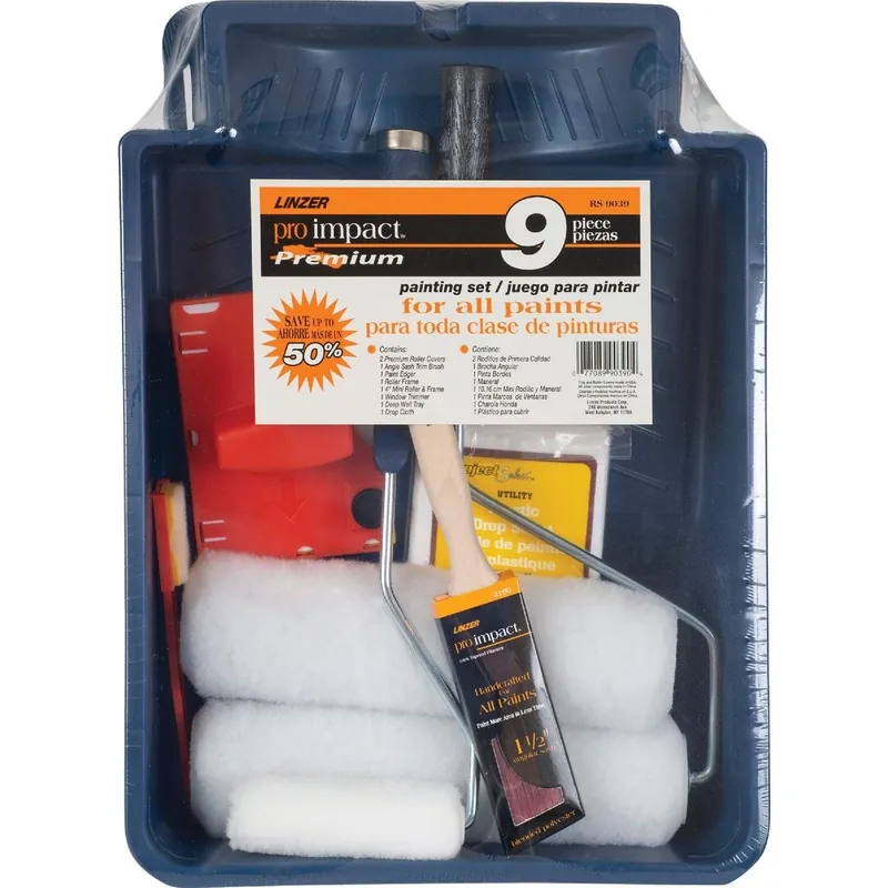 Linzer Products RS90390900 Woven Roller & Tray Set 9 In. 3/8 In. 9-Piece