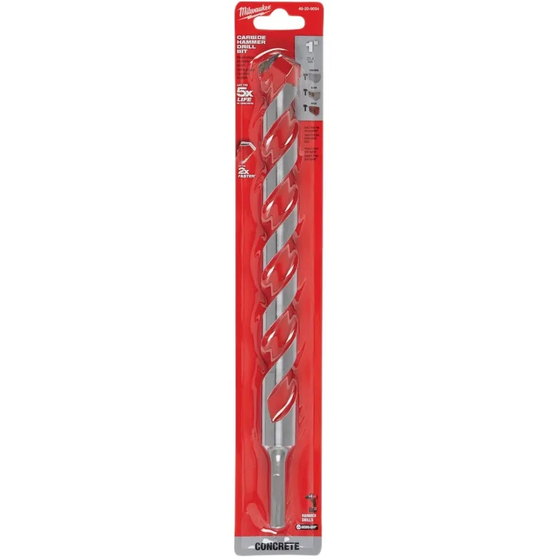 Milwaukee 48-20-9054 SHOCKWAVE 1 In. x 12 In. Carbide Masonry Drill Bit