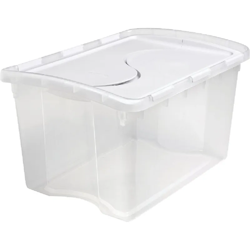 Sterilite 19148006 Clear Hinged Lid Storage Tote