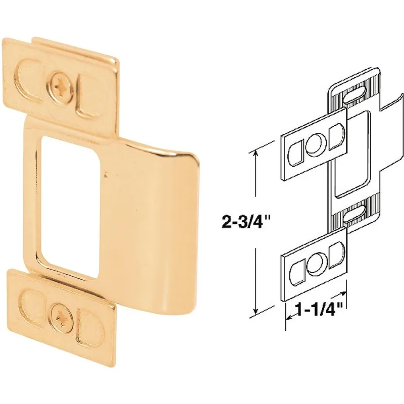 Defender Security U9486 Brass Adjust-A-Strike Plate