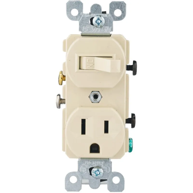 Leviton 52250IS Heavy-Duty Switch & Outlet 15A Each