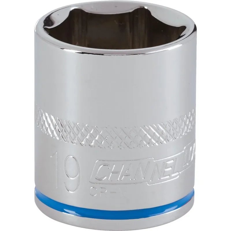 Channellock 302733 3/8 In. Drive 19 mm 6-Point Shallow Metric Socket