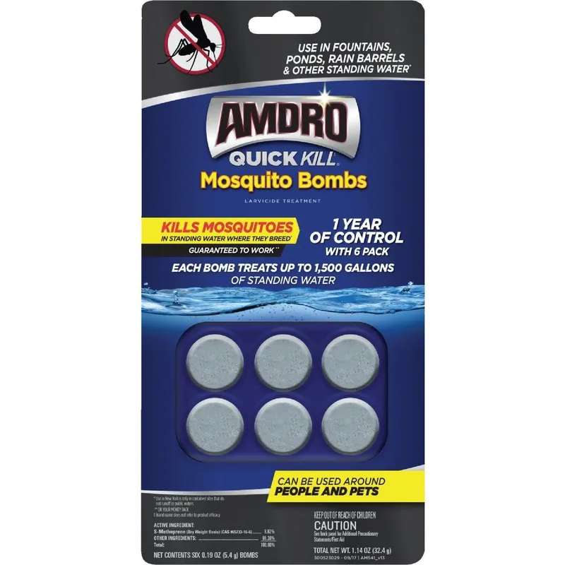 Amdro 100530552 Quick Kill Ready To Use Tablet Mosquito Bombs (6-Pack) Replacement MPN