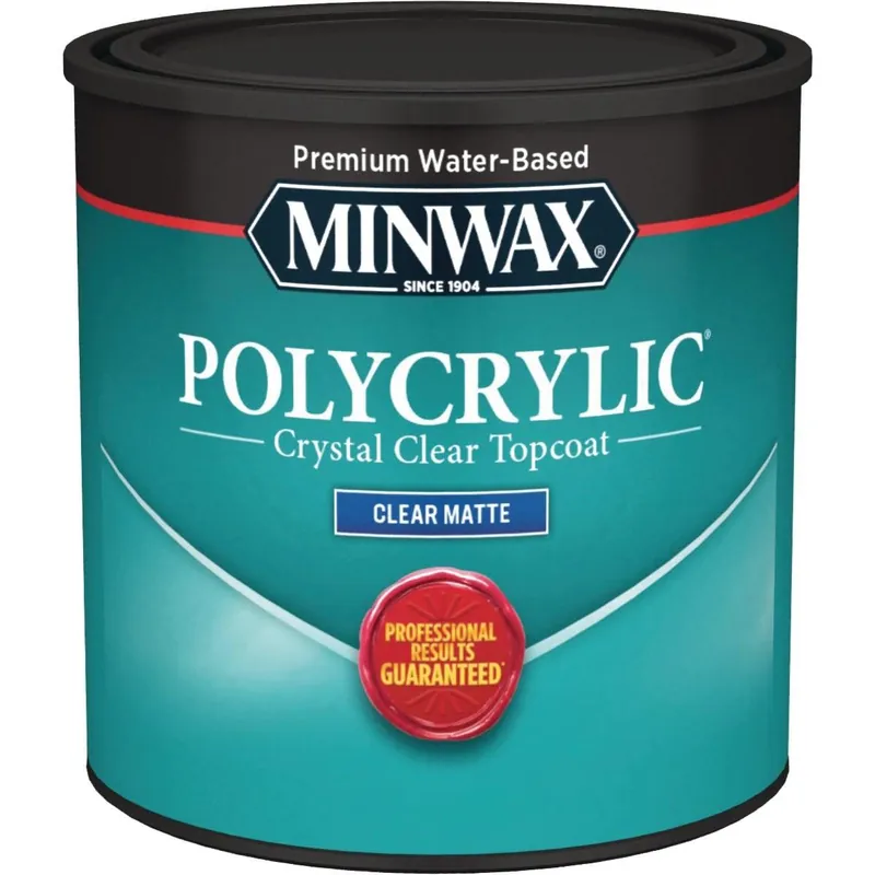 Minwax 222224444 Polycrylic 1/2 Pt Matte Water Based Protective Finish