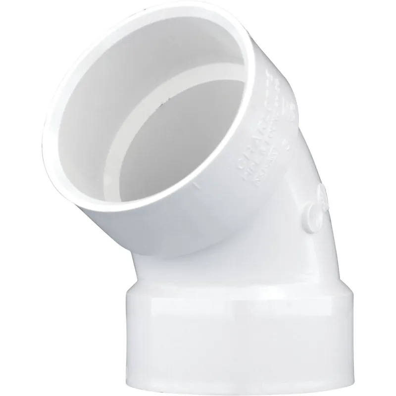Charlotte Pipe PVC003191000HA 3 In. Schedule 40 60 Deg. DWV PVC Elbow (1/6 Bend)