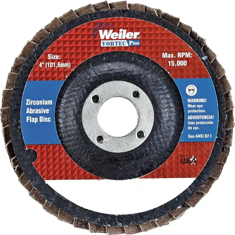 Weiler 30822 Vortec 4 In x 5/8 In 36-Grit Type 29 Angle Grinder Flap Disc