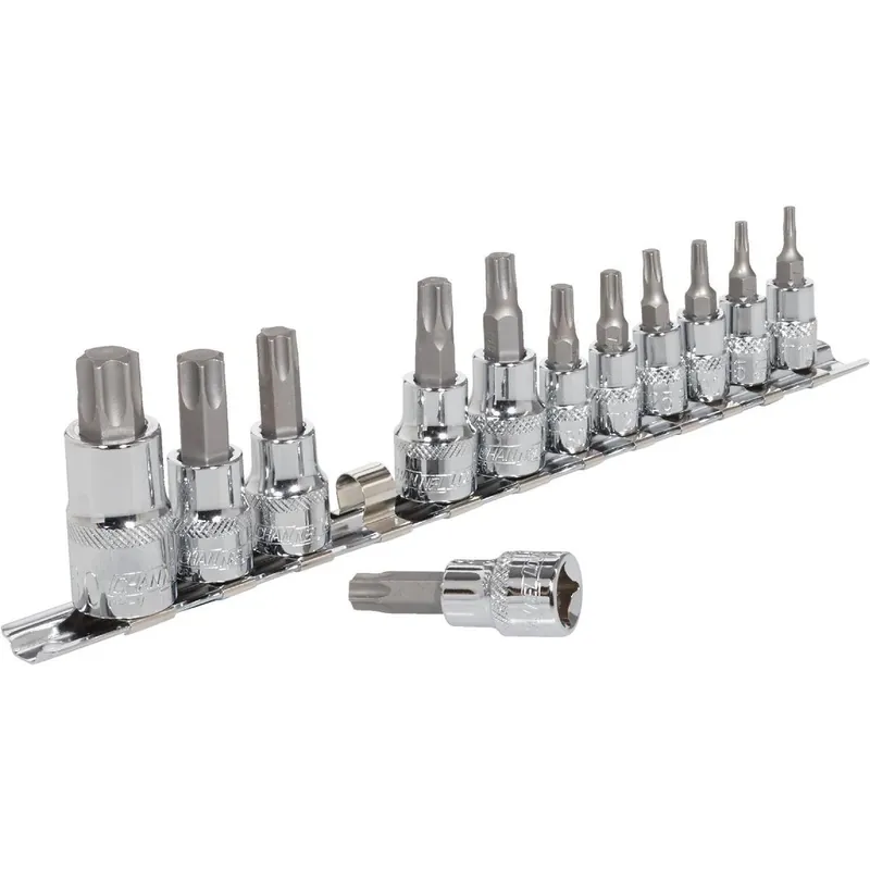 Channellock 371106 1/4 In., 3/8 In., 1/2 In. Drive 6-Point Torx Bit Socket Set (12-Piece)