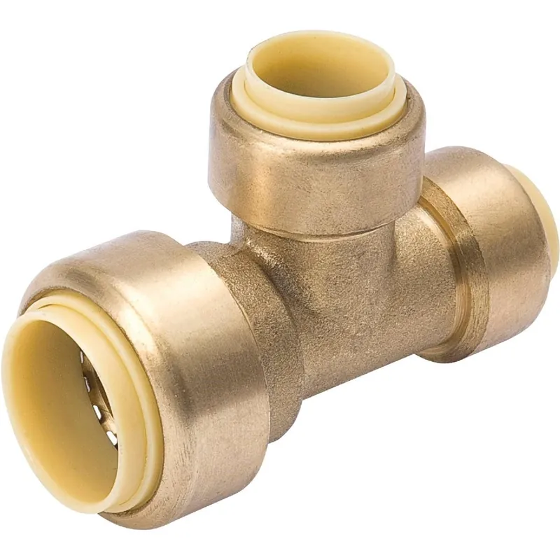 ProLine 6632-433 Push Fit Brass Tee 3/4 In. x 1/2 In. x 1/2 In.
