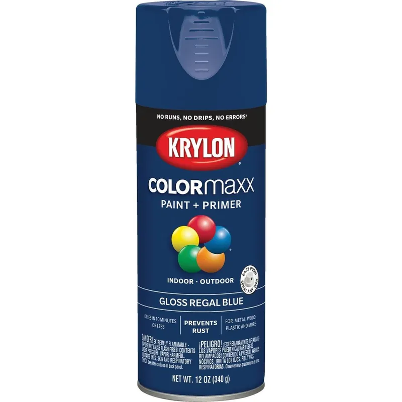 Krylon K05535007 ColorMaxx 12 Oz. Gloss Spray Paint Regal Blue