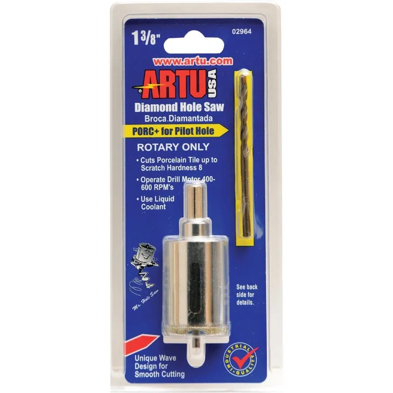 ARTU 02964 Diamond Grit Hole Saw with PORC+ Pilot Bit