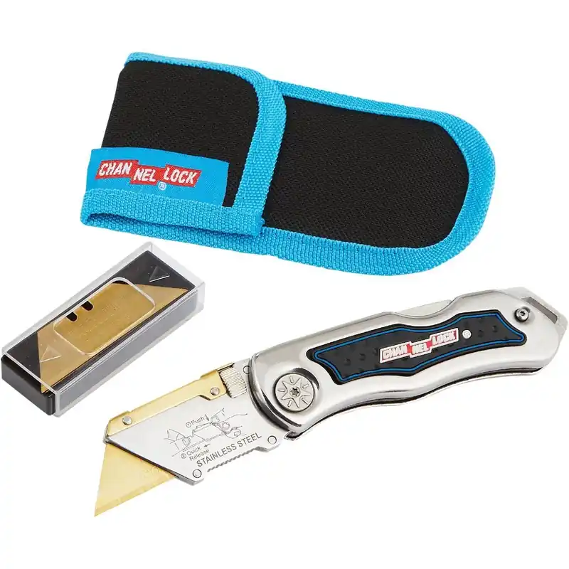 Channellock 300112 Lockback Fixed Folding Utility Knife