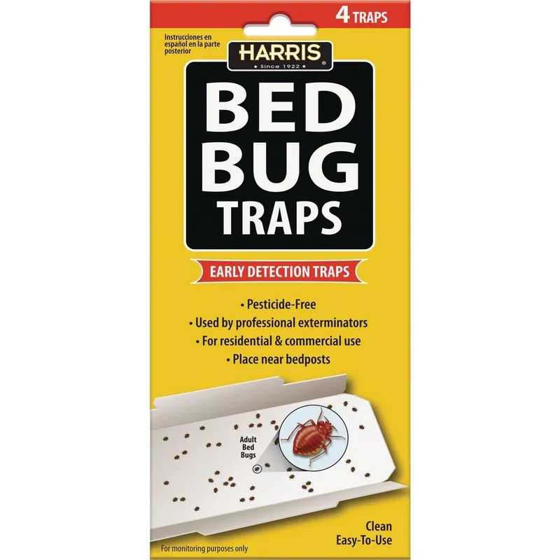 Harris BBTRP Natural Glue Bedbug Trap For Floors (4-Pack)