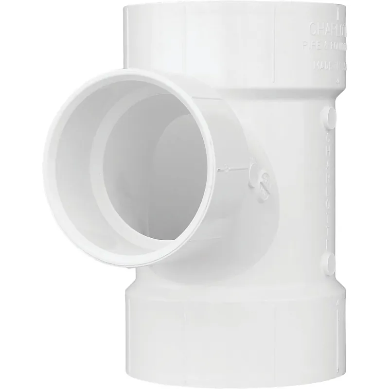 Charlotte Pipe PVC004012000HA 4 In. x 3 In. Reducing Sanitary PVC Tee