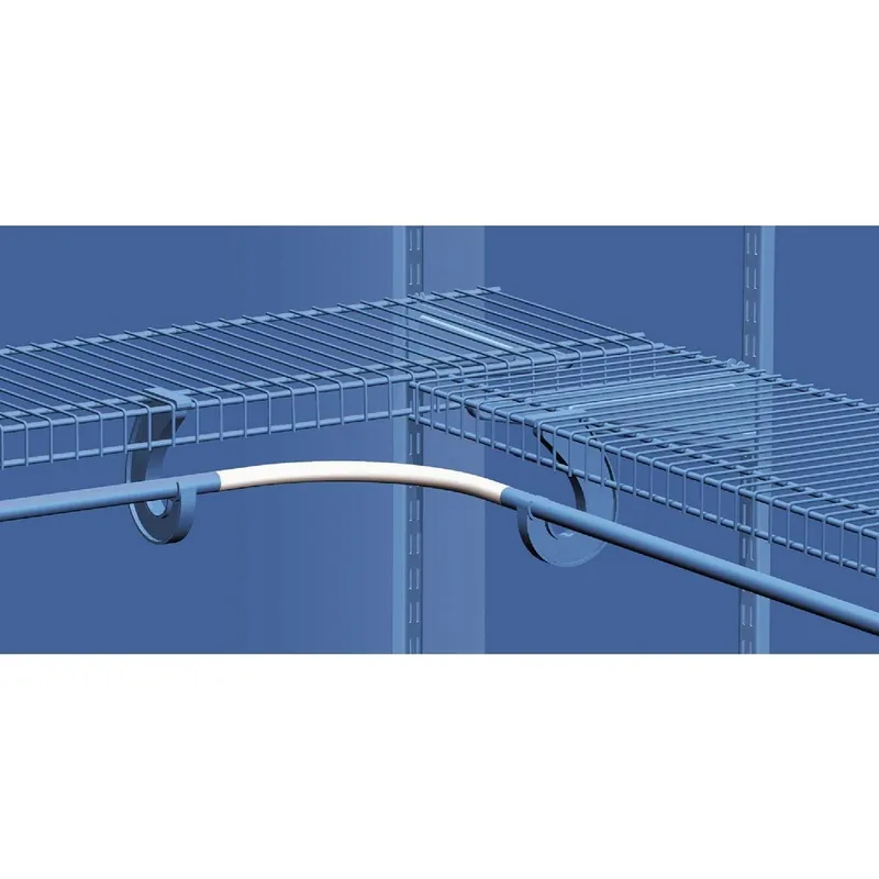 Closetmaid 2563300 SuperSlide 10.25 Ft. x 3/4 In. Corner Rounder Bar Closet Rod