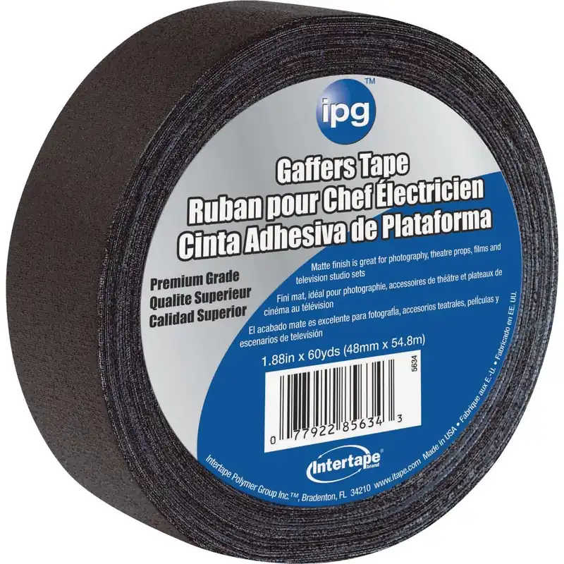 Intertape 5638BLK Gaffers Tape 1.88 In. x 60 Yd. 11.5 Mil
