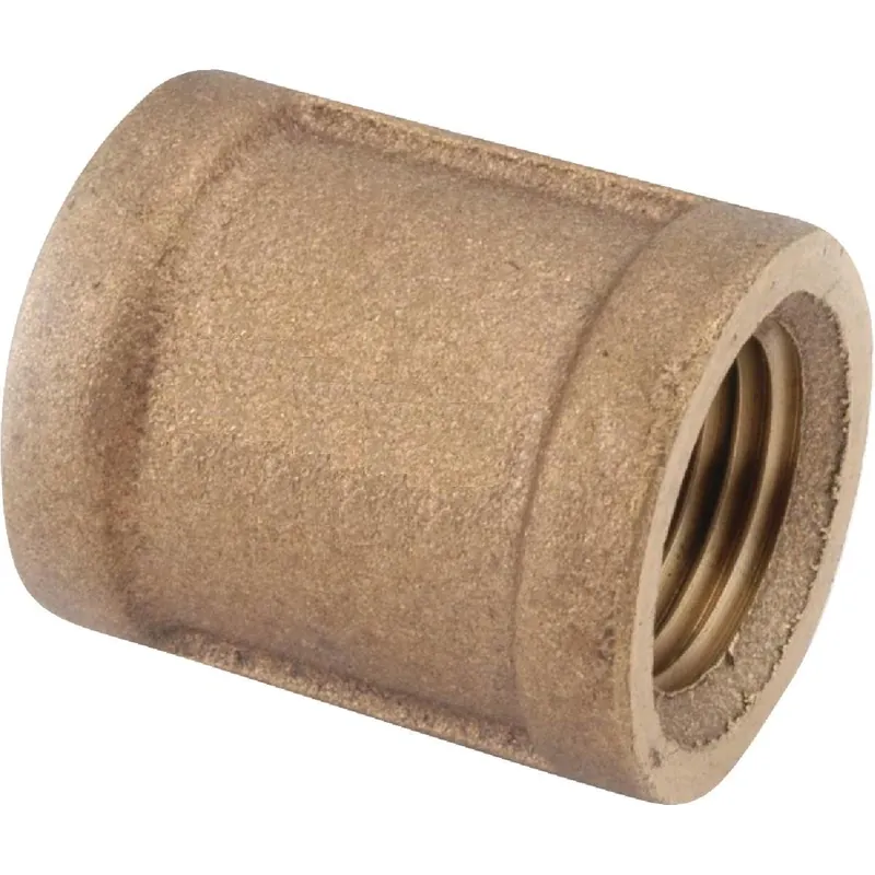 Anderson Metals 738103-04 Threaded Red Brass Coupling