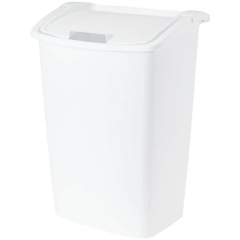 Rubbermaid FG280300WHT Wastebasket 42 Qt. White with Lid