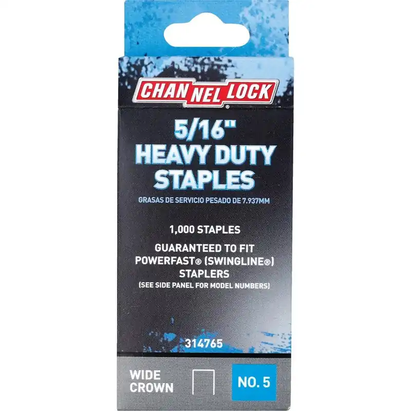Channellock 314765 No. 5 Heavy-Duty Wide Crown Staple 5/16 In. (1000-Pack)