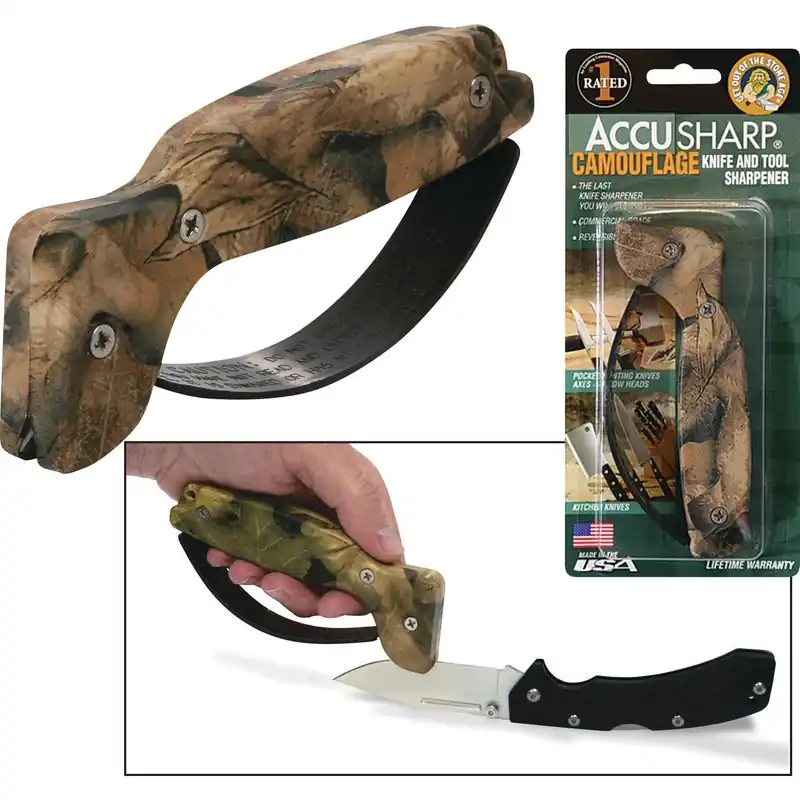 AccuSharp 005C Groove Diamond-Honed Carbide Blade Camouflage Knife & Tool Sharpener