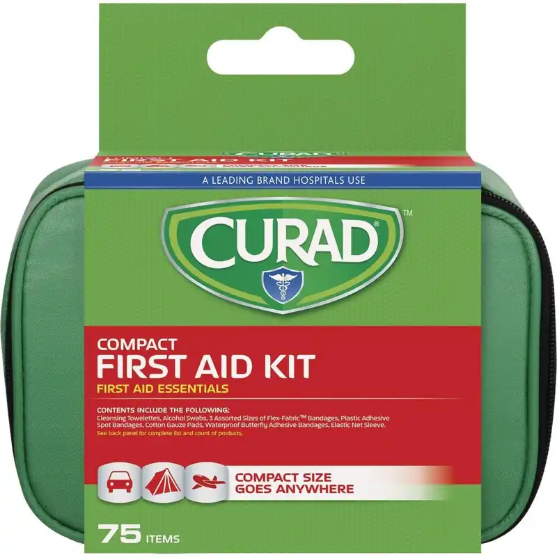 Curad CURFAK200RB Compact First Aid Kit 75-Piece
