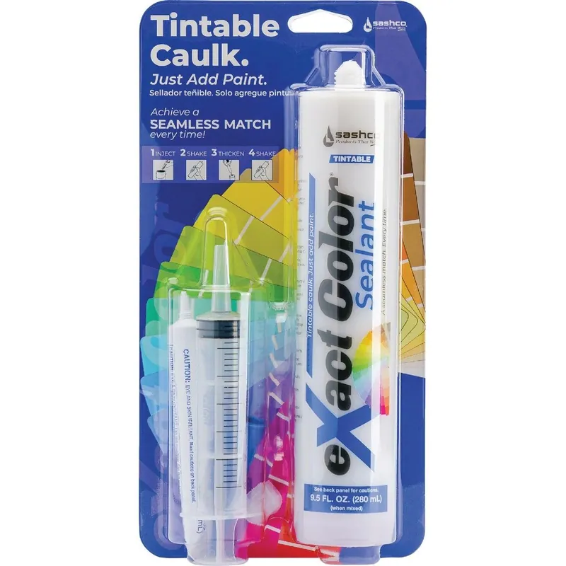 Sashco 12010 eXact color 9.5 Oz Tint Base Tintable Acrylic Latex Caulk