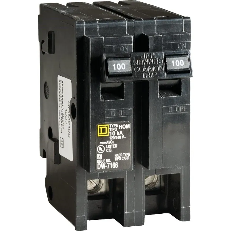 Square D HOM2100CP Homeline 100A Double-Pole Standard Trip Main Breaker