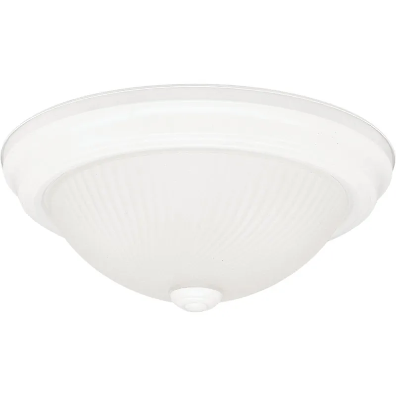 Home Impressions IFM211WH 11 In. White Incandescent Flush Mount Ceiling Light Fixture