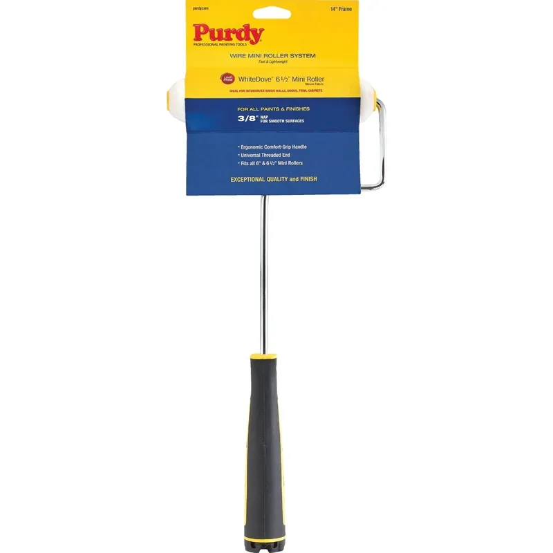 Purdy 14A765014 White Dove 6.5 In. x 3/8 In. Semi-Smooth Woven Paint Roller Cover & Frame