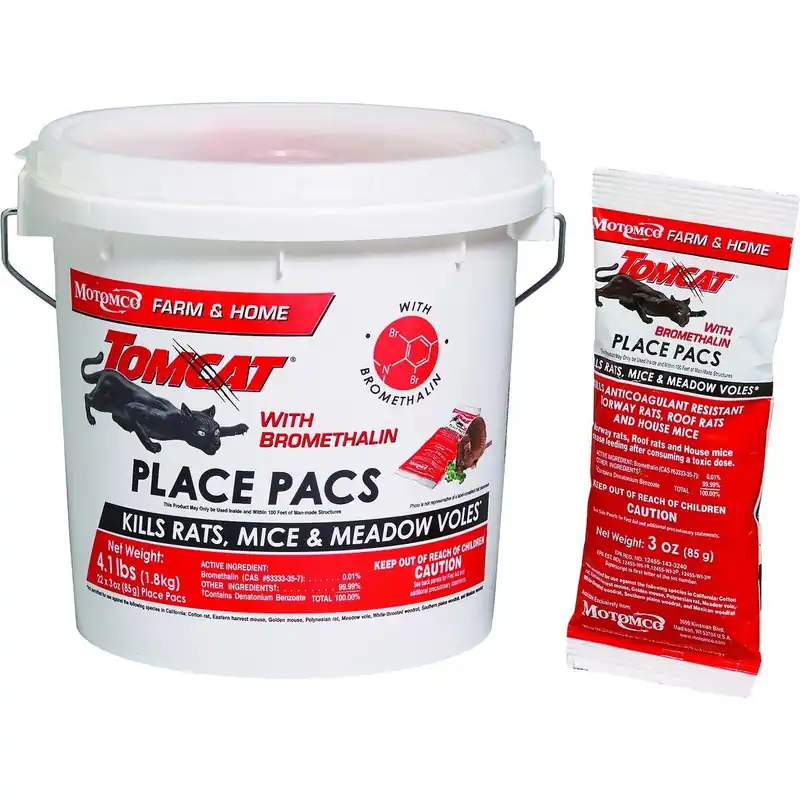 Tomcat BL22022 Pellet Bait Pack Rat And Mouse Poison (22-Pack)