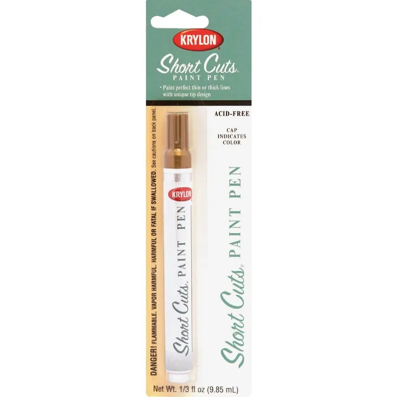 Krylon SCP-901 Short Cuts 1/3 Fl Oz Gold Leaf Gloss Paint Pen