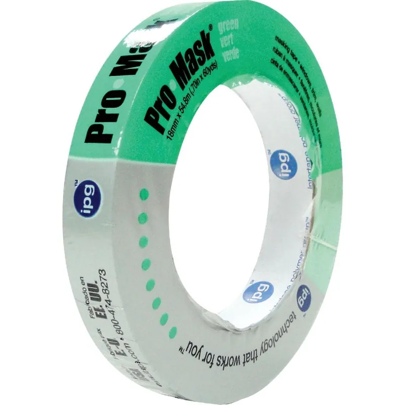 IPG 5802 ProMask Green 0.70 In. x 60 Yd. Professional Green Painter's Grade Masking Tape