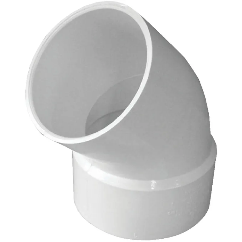 IPEX 414193BC Canplas 3 In. SDR 35 45 Deg. PVC Sewer and Drain Street Elbow (1/8 Bend)