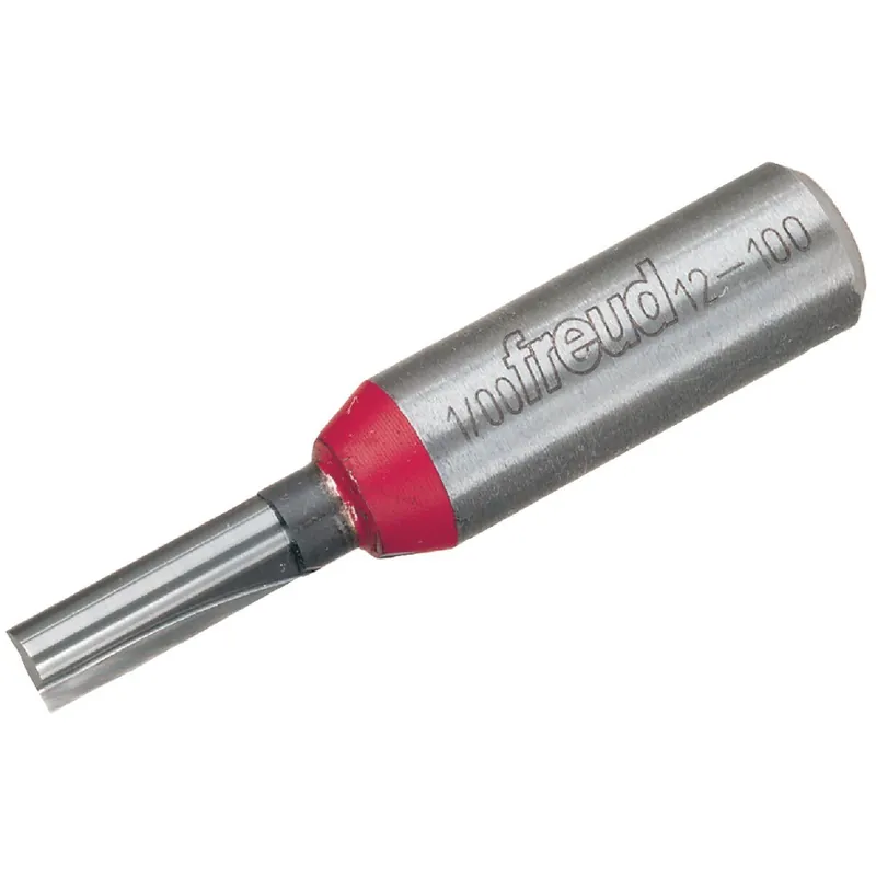Freud 12-100 Carbide Tip 1/4 In. Double Flute Straight Bit