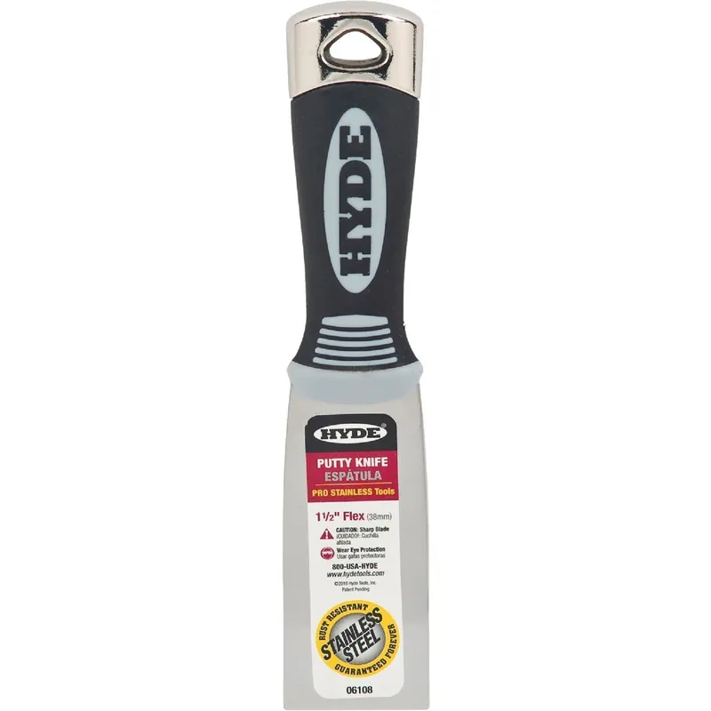 Hyde 06108 Pro Stainless Flex Putty Knife 1-1/2 In.