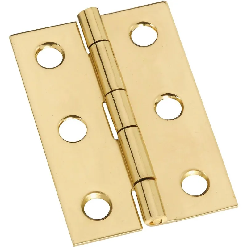 National N211375 Brass Medium Decorative Hinge 1-3/8 In. x 2 In. 2-Pack