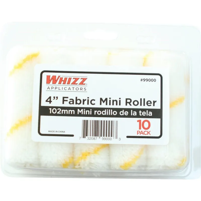Whizz 99000 Gold Stripe 4 in. x 1/2 in. Mini Fabric Roller Cover (10-Pack)