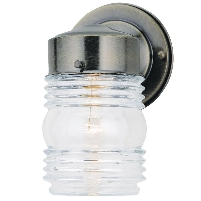 Home Impressions IOL20AB Antique Brass Incandescent Type A Outdoor Wall Light Fixture