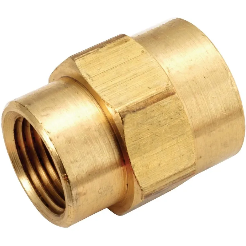 Anderson Metals 756119-0806 1/2 In. x 3/8 In. Yellow Brass Reducing Coupling