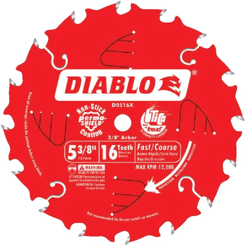 Diablo D0516X Fast Framing Circular Saw Blade 5-3/8 In. 16-Tooth