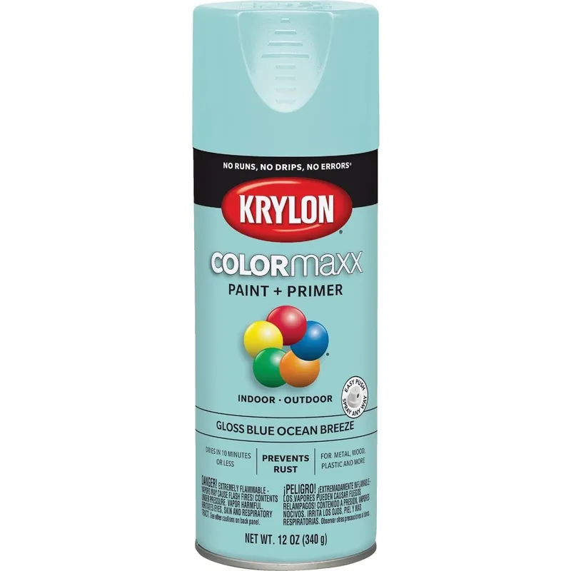 Krylon K05506007 ColorMaxx 12 Oz. Gloss Spray Paint Blue Ocean Breeze