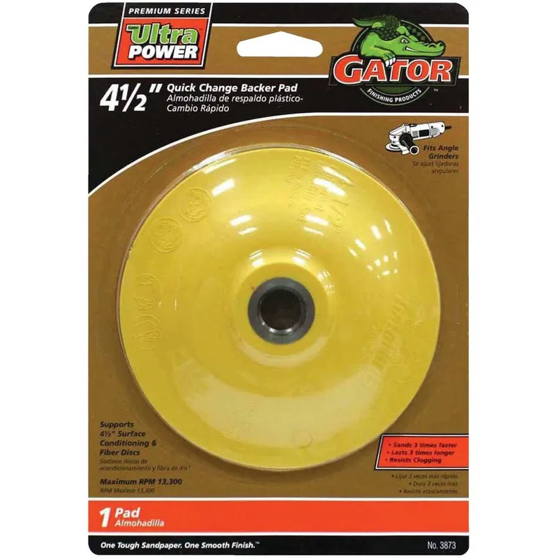 Gator 3873 Quick Change 4-1/2 In. Angle Grinder Backing Pad