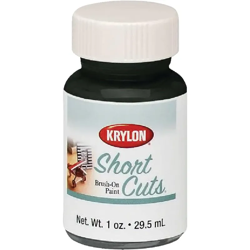 Krylon SCB-028 Short Cuts Black Flat 1 Fl Oz Hobby Paint