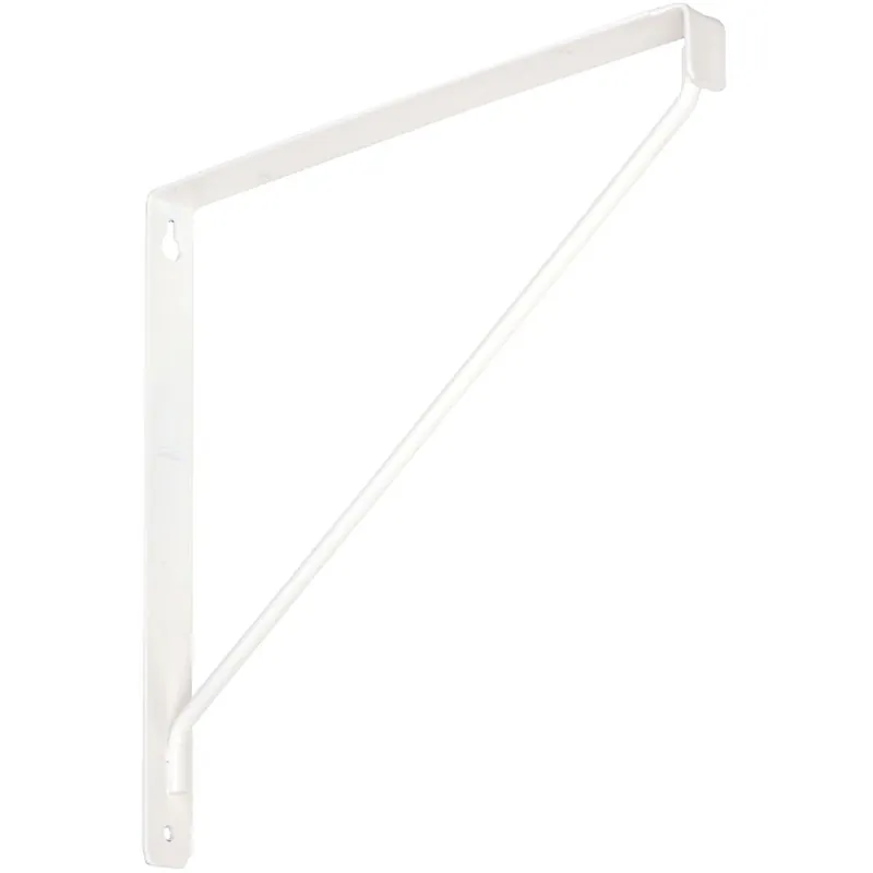 National N234401 207 10-3/8 In. D. x 7-1/32 In. H. White Steel Shelf Bracket