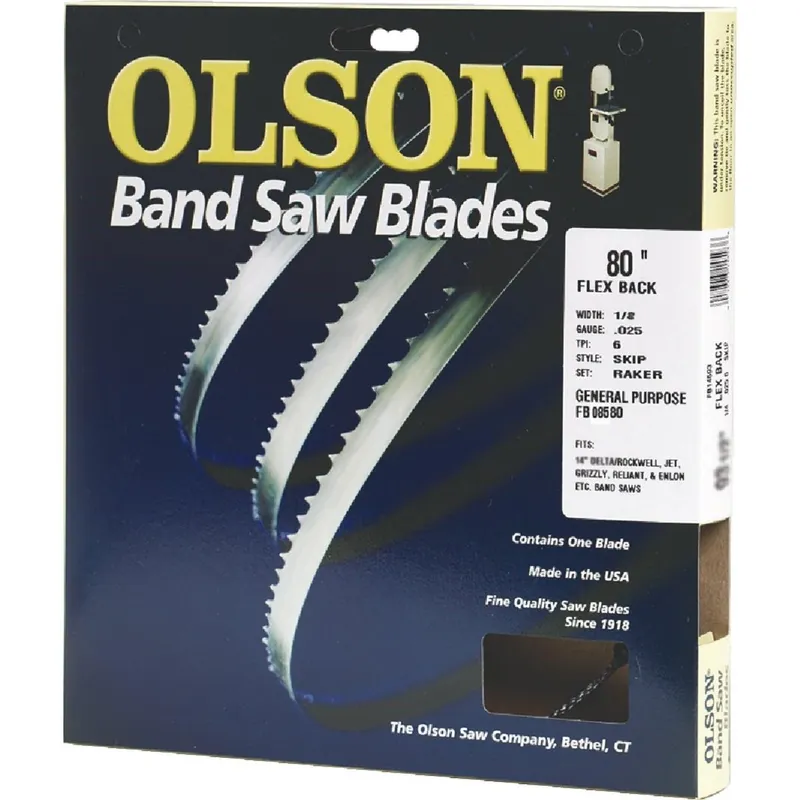 Olson Saw FB08580DB Regular Flex Back Band Saw Blade 80 In. x 1/8 In. 14 TPI