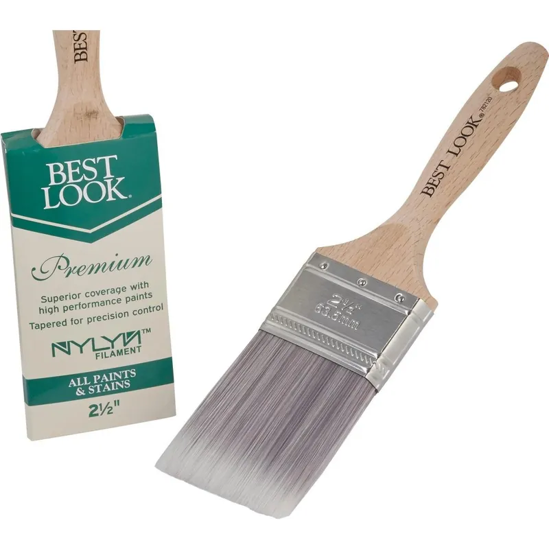 Best Look DIB436-250 Premium 2.5 In. Flat Nylyn Paint Brush