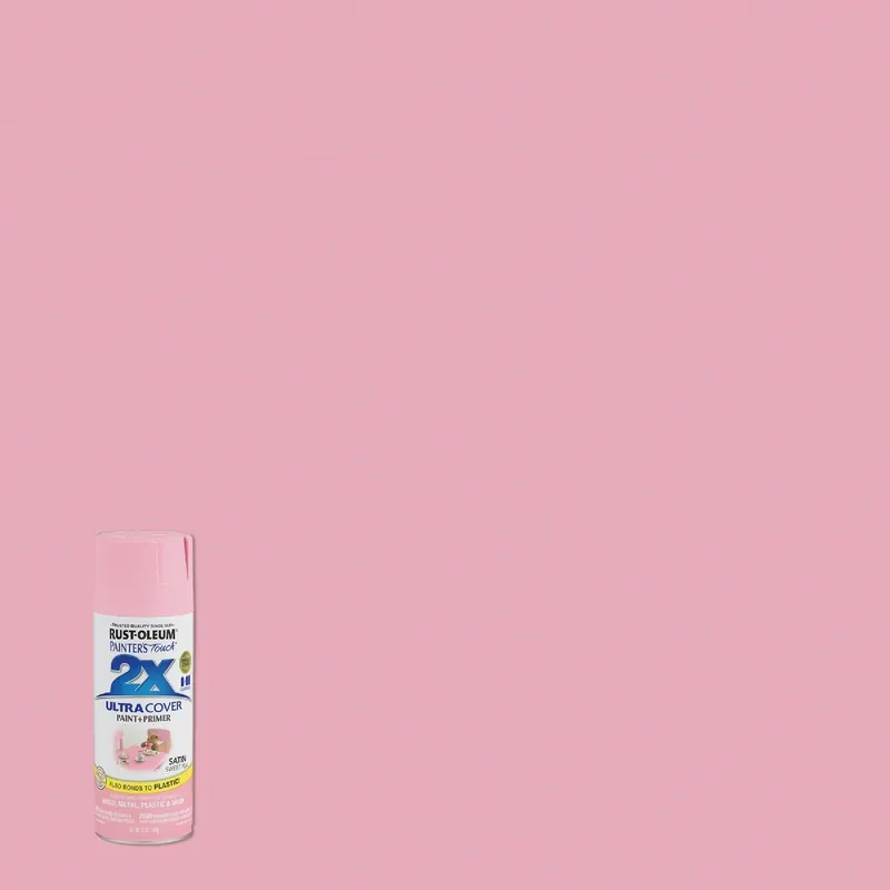 Rust-Oleum 249063 Painter's Touch 2X Ultra Cover 12 Oz. Satin Paint + Primer Spray Paint, Sweet Pea